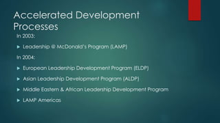 Mc donald’s talent management and leadership development | PPTX