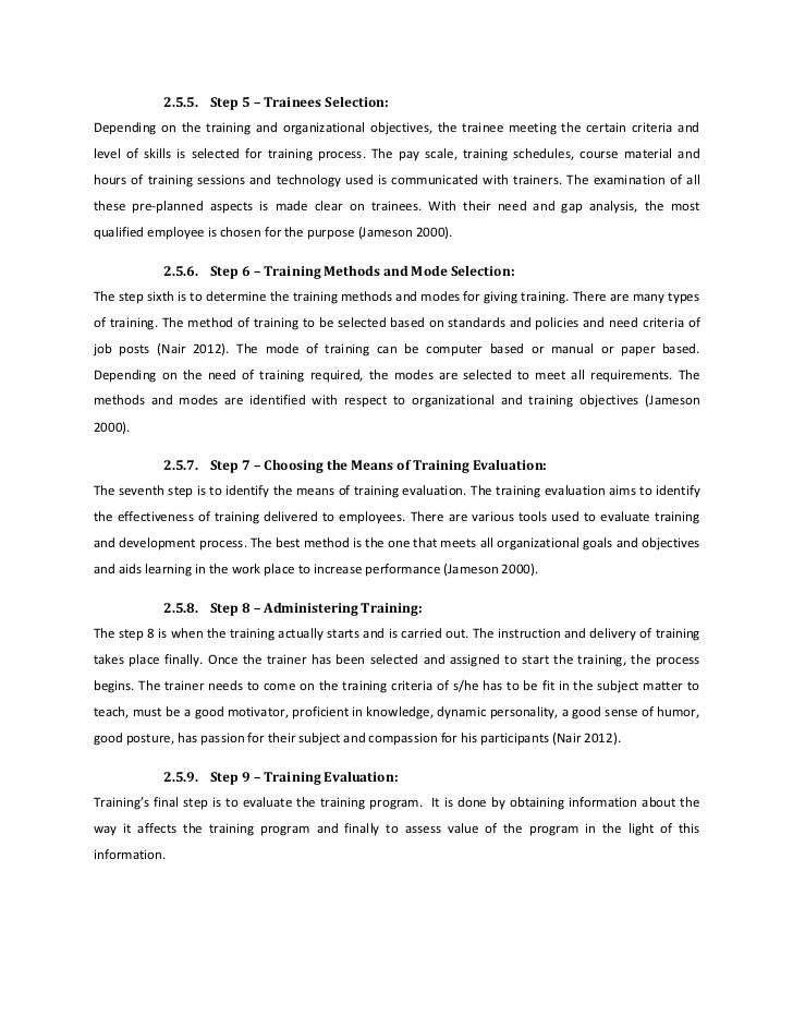 Dissertation evaluation training