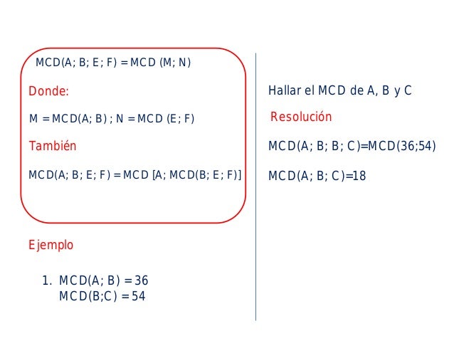 Mcd y mcm(propiedades)