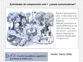 Actividades de comprensión oral =  ¿tareas comunicativas?   Goullier, Francis (2006) 
