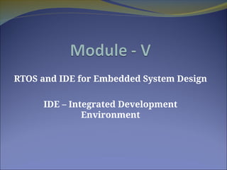 21CS43-Microcontroller and Embedded Systems - Mod 5 Notes | PPT