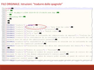 FILE ORIGINALE. Istruzioni: “tradurre dallo spagnolo”  