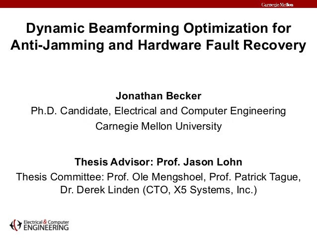 Dissertation in jamming anti jamming wireless networks
