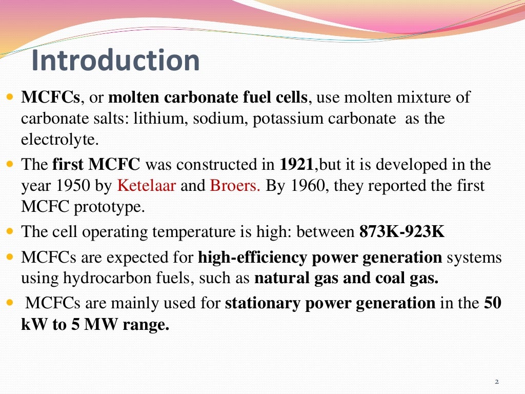 molten carbonate fuel cell