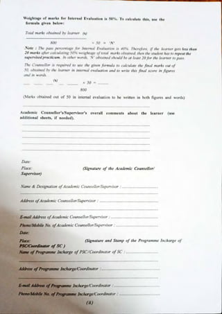IGNOU Sample Practical File for MCFTE005 Child and Adolescent ...