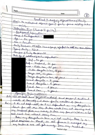 IGNOU Sample Practical File for MCFTL001 Human Development and Family Relationships GN