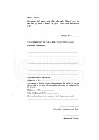 IGNOU Sample Practical File for MCFTL005 Mini-Research RJ