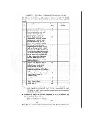 IGNOU Sample Practical File for MCFTL005 Mini-Research RJ