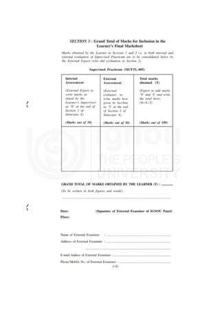 IGNOU Sample Practical File for MCFTL005 Mini-Research RJ