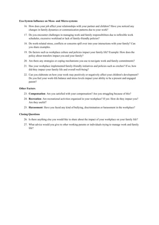 Assessment Tools: Interview Schedule for Understanding Workplace Impact ...