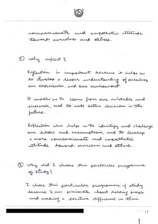 IGNOU Sample File for MCFTL008 Reflective Journal MS