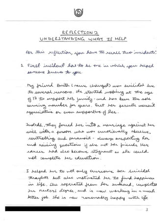 IGNOU Sample File for MCFTL008 Reflective Journal MS