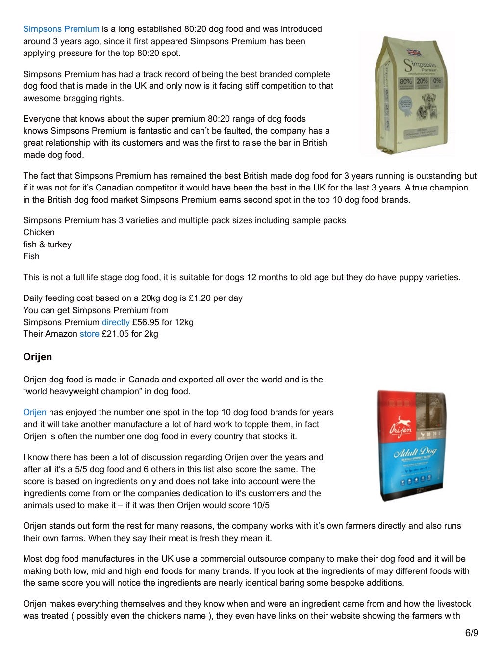 top 10 dog food brands in the uk