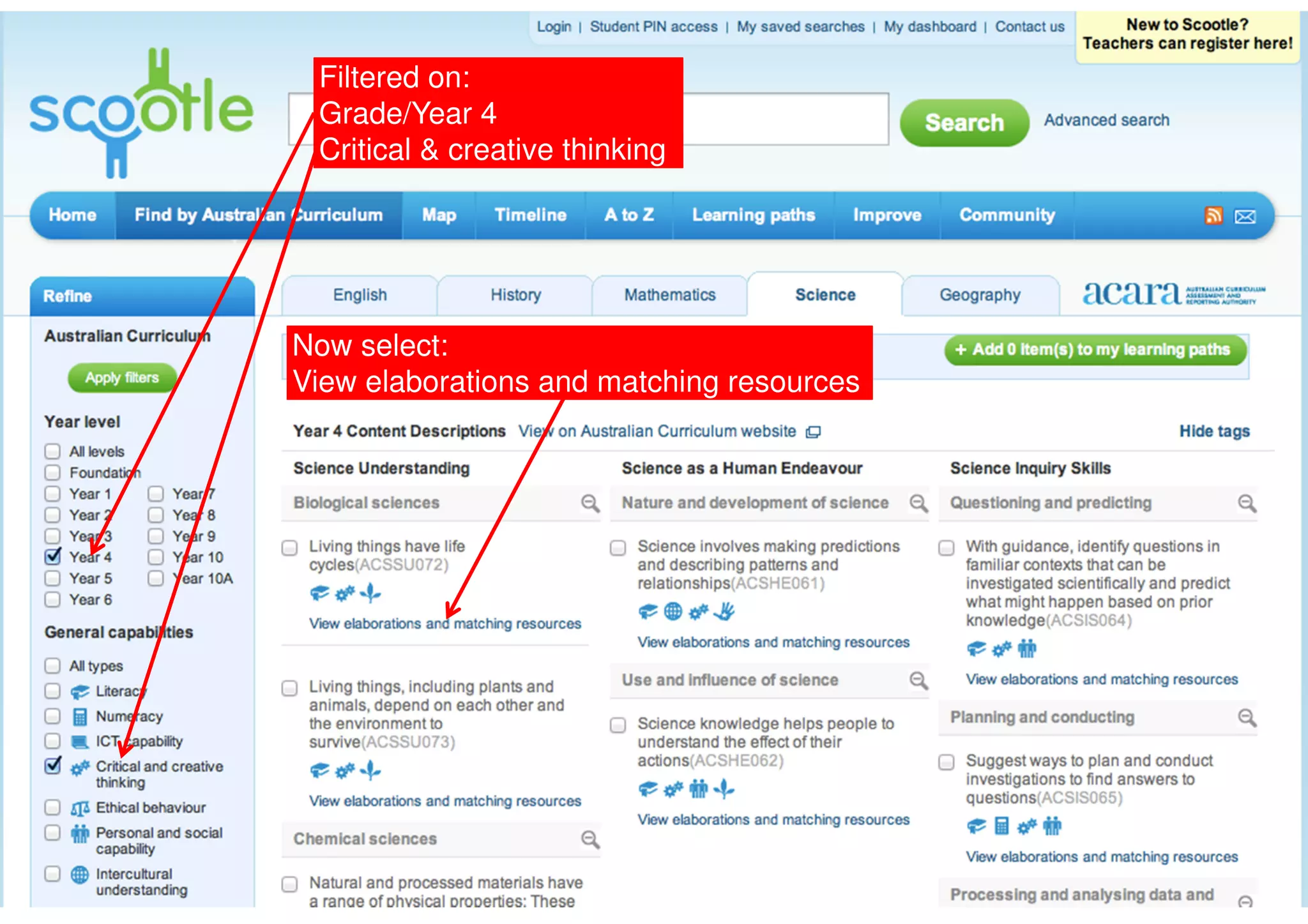 Filtered on:
Grade/Year 4
Critical & creative thinking
Now select:
View elaborations and matching resources
 