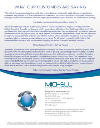 Michell Consulting Corporate Brochure