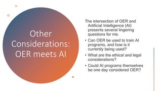 Benefits and Challenges of Open Educational Resources (OER) PPT | PPTX