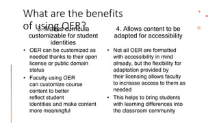 Benefits and Challenges of Open Educational Resources (OER) PPT | PPTX