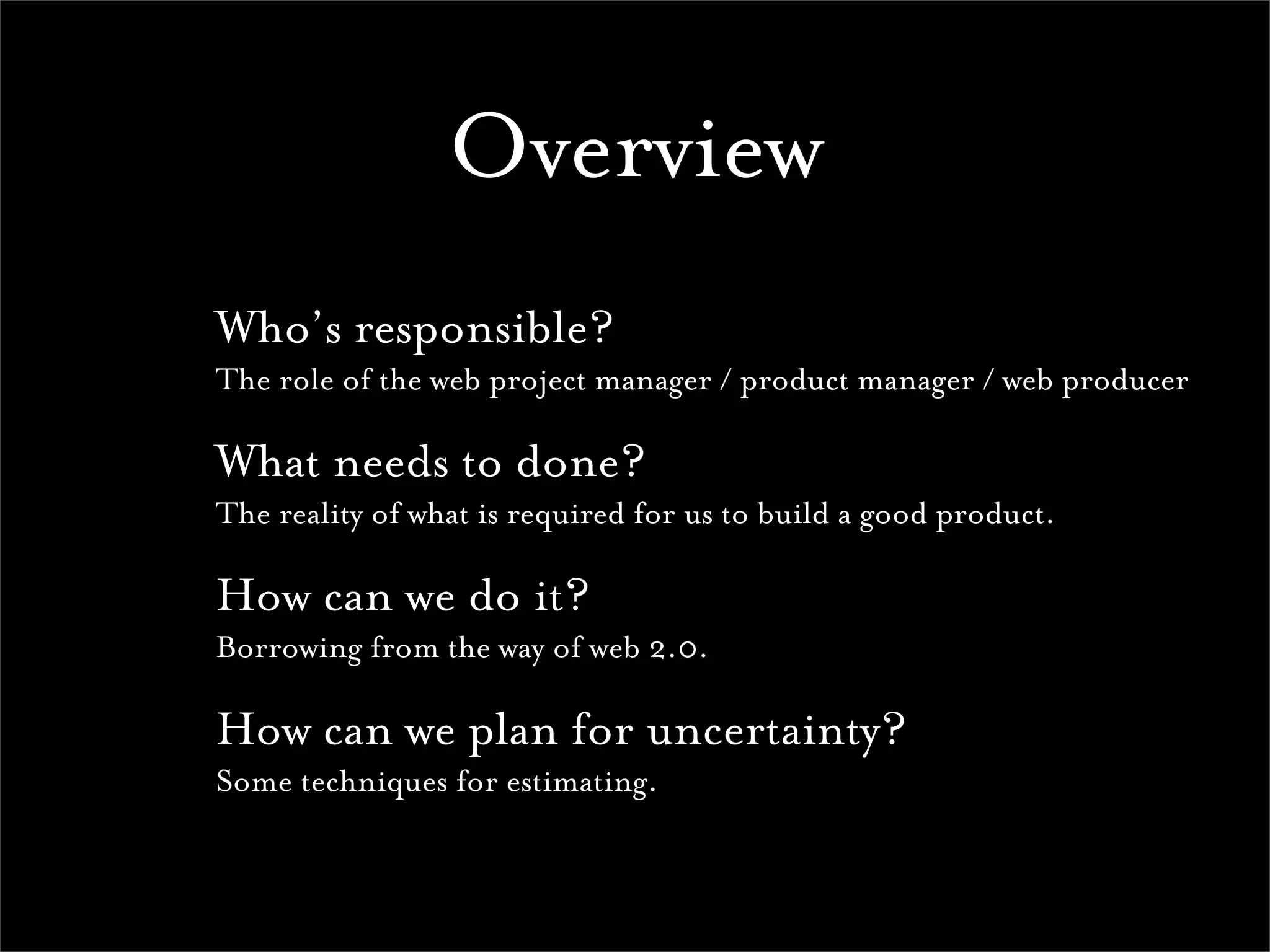 Realising Dreams: Building for the Web