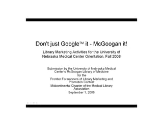 Mcgoogan Frontiers Entry