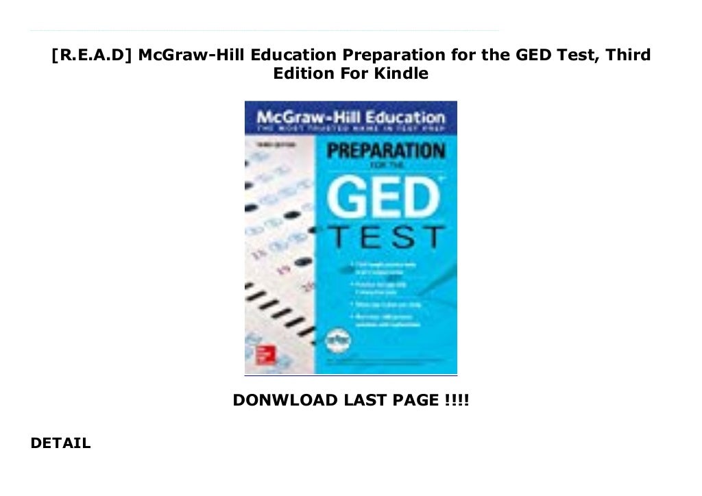 [R.E.A.D] McGrawHill Education Preparation for the GED Test, Third Edition For Kindle