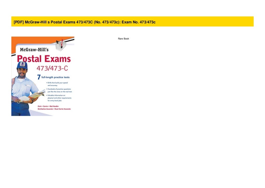 [PDF] McGrawHill s Postal Exams 473/473C (No. 473/473c) Exam No. 473/473c
