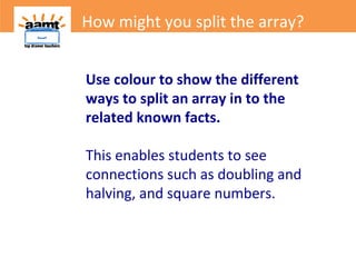 Top Drawer Teachers: Splitting arrays into known parts | PPT