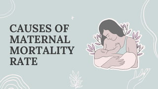 CAUSES OF
MATERNAL
MORTALITY
RATE
 