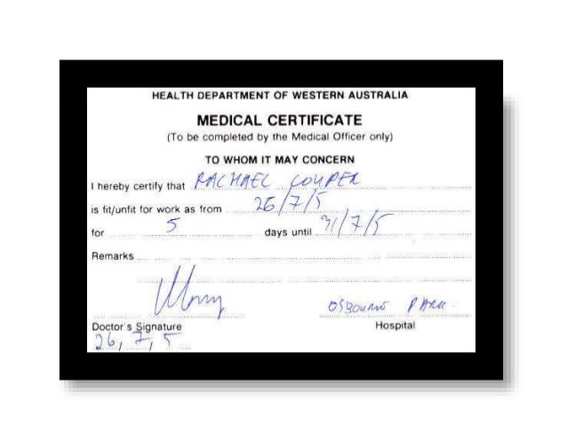medical certificate fit to work sample