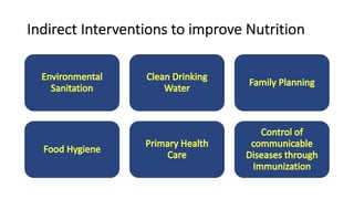 Indirect Interventions to improve Nutrition
 