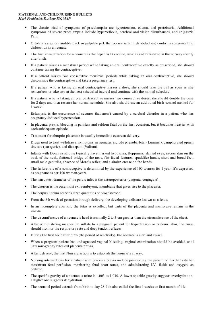 maternal and child health nursing review pdf