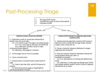 Post-Processing Triage
TCDL - eMOP: Flowcharting a Course Through Open-Source Waters
19
 
