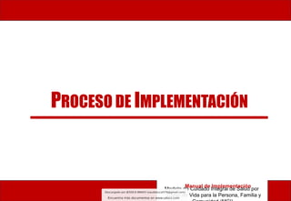 Modelo de Cuidado Integral de Salud por
Curso de Vida para la Persona, Familia y
Manual de Implementación
PROCESO DE IMPLEMENTACIÓN
 