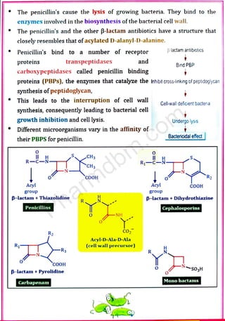 Medicinal chemistry III Unit no 1 -Antibiotics | PDF