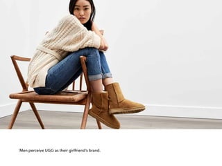 Men perceive UGG as their girlfriend’s brand.
 