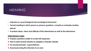 Interview presentation | PPTX