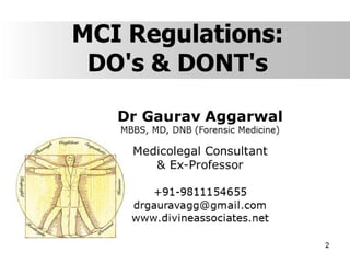 MCI regulations do's and don'ts
