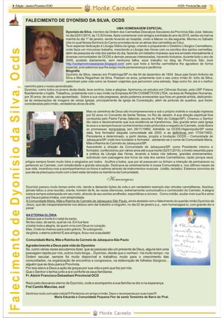 Informativo Monte Carmelo - Janeiro-Feveiro/2010