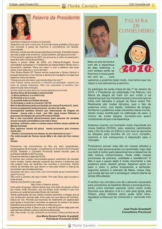 Informativo Monte Carmelo - Janeiro-Feveiro/2010