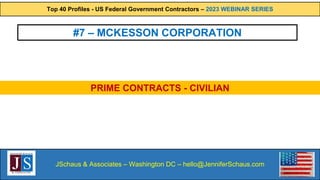 Top 40 Federal Contractors - PROFILE #7 - McKesson