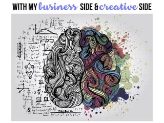 With my business side & creative side
 