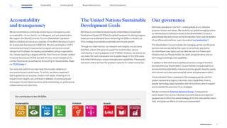 The United Nations Sustainable
Development Goals
McKinseyiscommittedtoadvancingtheUnitedNationsSustainable
DevelopmentGoals(UNSDGs),theglobalframeworkfordrivingprogress
towardamoresustainablefuture.AdvancingtheSDGsiscriticaltoour
firm’sstrategytoacceleratesustainableandinclusivegrowth.
Through our client service, our research and insights, our pro bono
activities, and on-the-ground support for communities, we are
contributing in varying degrees to all 17 SDGs. However, we believe we
can make the most sustainable and scalable impact in the SDG areas
that reflect McKinsey’s unique strengths and capabilities. These goals
represent where we have the greatest capacity for impact and action.
Our contribution to the UN SDGs
Sustainability Growth
Inclusion
Accountability
and transparency
We are committed to continually enhancing our transparency and
accountability—to our clients, our colleagues, and our stakeholders.
We support the World Economic Forum’s Stakeholder Capitalism
Metrics initiative and serve as a member of the World Business Council
for Sustainable Development (WBCSD). We also participate in CDP’s
environmental impact measurement program and receive annual
ratings from EcoVadis, the leading sustainability ratings organization.
Our climate reporting is aligned with the Task Force on Climate-related
Financial Disclosures (TCFD) and with the four recommendations for
Limited Disclosures as outlined by Accounting for Sustainability. Read
our TCFD index .
Our voice and platform can also help inform public debates on
environmental and social issues. To do this, we take an approach
that is guided by our purpose, mission, and values. Drawing on our
research and insights, we contribute to debates on pressing issues
and support broad-based solutions while maintaining our professional
independence and objectivity.
Our governance
McKinseyoperatesas“onefirm”—unitedgloballybyourcollective
purpose,mission,andvalues.Weareledbyourglobalmanagingpartner,
ourelectedboardofdirectorsknownastheShareholders’Council,a
globalleadershipteamknownastheAccelerationTeam,andtheleaders
ofourofficesandpractices.Learnmoreaboutour leadership .
TheShareholders’Councilincludesthemanagingpartnerand30senior
partnerswhoareelectedbytheirpeerstoservethree-yearterms.
Itscommitteescovertopicssuchasclientservice;firmfinanceand
infrastructure;ourPeoplemodel;risk,audit,andgovernance;andour
technology,knowledge,andcapabilities.
Inadditiontotheirtechnicalcompetenciesacrossarangeofdomains
andindustries,ourShareholders’Councilmembersincludeexpertson
environmentalsustainability;inclusiveeconomicgrowth;diversity,equity,
andinclusion;andotherenvironmental,social,andgovernancetopics.
TheAccelerationTeam,composedofthemanagingpartnerandfirm
leadersrepresentingregions,industries,clientcapabilities,finance,
people,technology,legal,reputation,andriskfunctions,aimstosupport
andacceleratetheexecutionofourstrategies.
WealsoconveneanExternal Advisory Group composedof
seniorleadersfromvariousindustriestoprovidediverseandobjective
perspectivestoinformtheoverallstrategyofthefirm,helpidentifymacro
risks,andguideoureffortsofcontinuousimprovement.
11
2022 ESG Report
Introduction Sustainability Reporting approach
Responsible practices
Inclusive growth
 