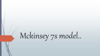 Mckinsey 7s model..
 