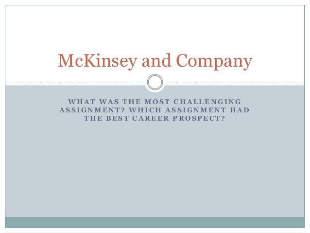 Mckinsey And Company Presentation