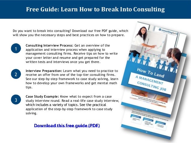 Guide to consulting cover letters and resumes