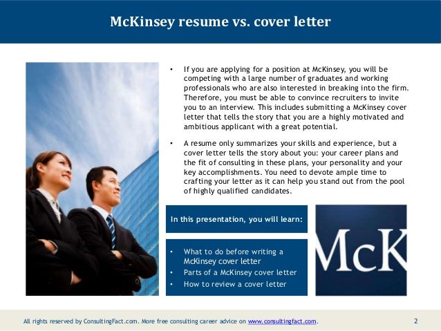 Resume for mckinsey consultant