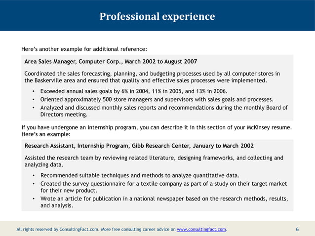 McKinsey Resume Sample - Mckinsey Resume Sample 6 638