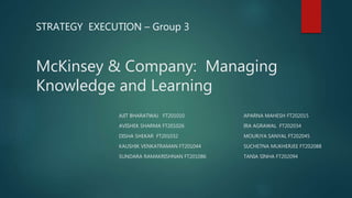 mckinsey & company managing knowledge and learning ppt