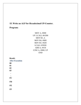 Microcontroller lab manual 2022 scheme vtu | DOCX