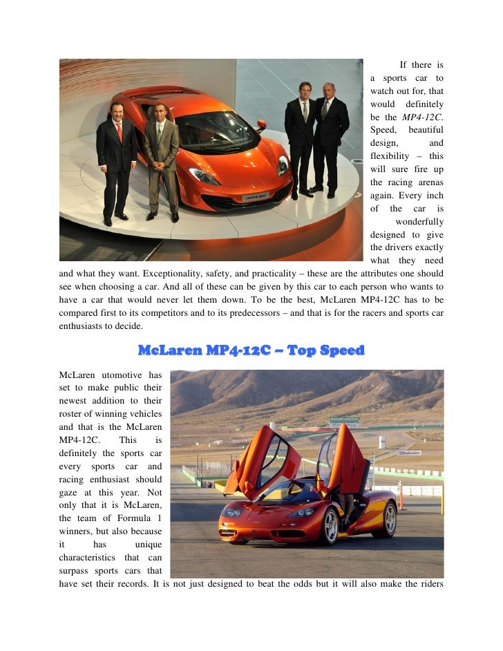 Mc Laren MP4-12c