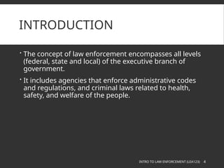 types, functions & administrative practices of law enforcement in ...